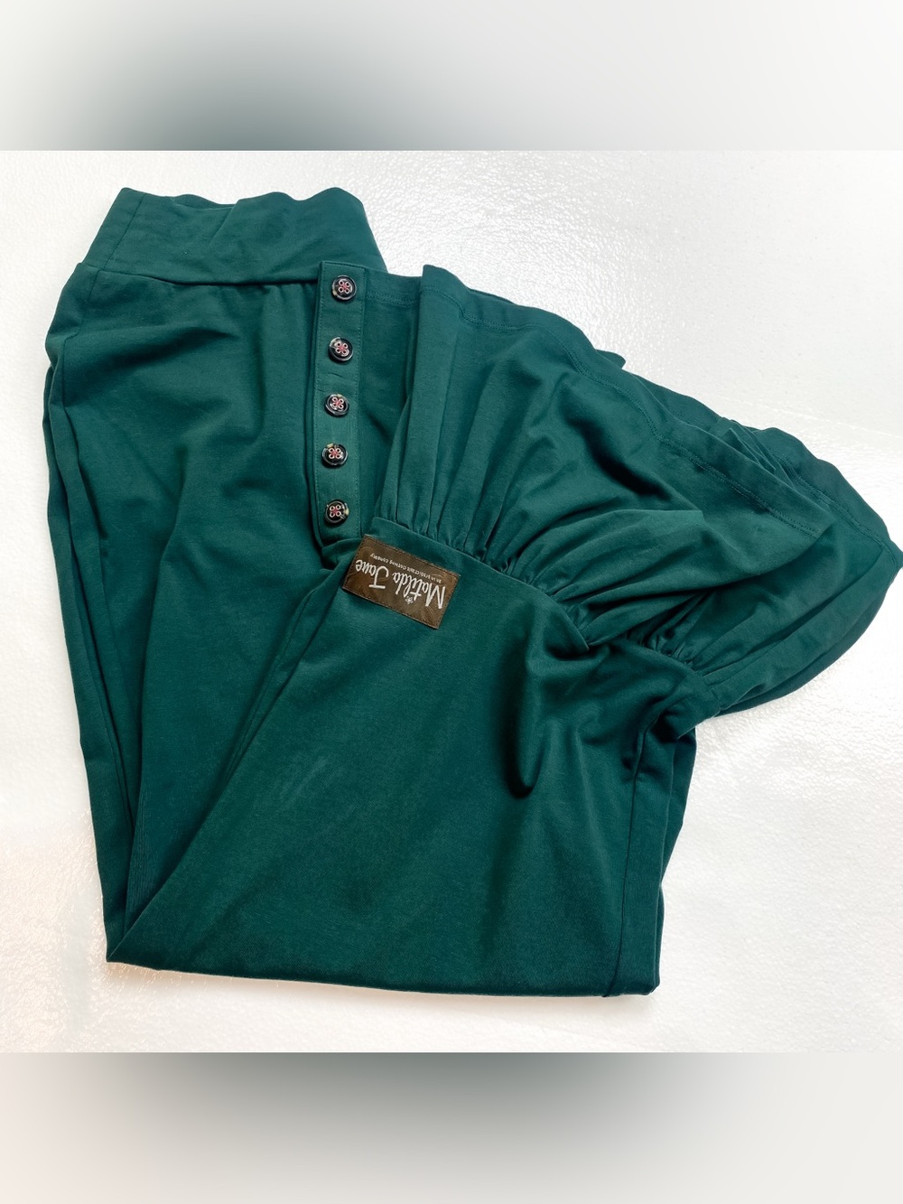 Matilda Jane Women’s Emerald Big Ruffles Pants with Button Details - Picture 2 of 9